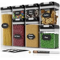 Chef's Path Airtight Food Storage Container Set - 7 PC Set - Labels - Kitchen & Pantry Organizati... | Amazon (US)