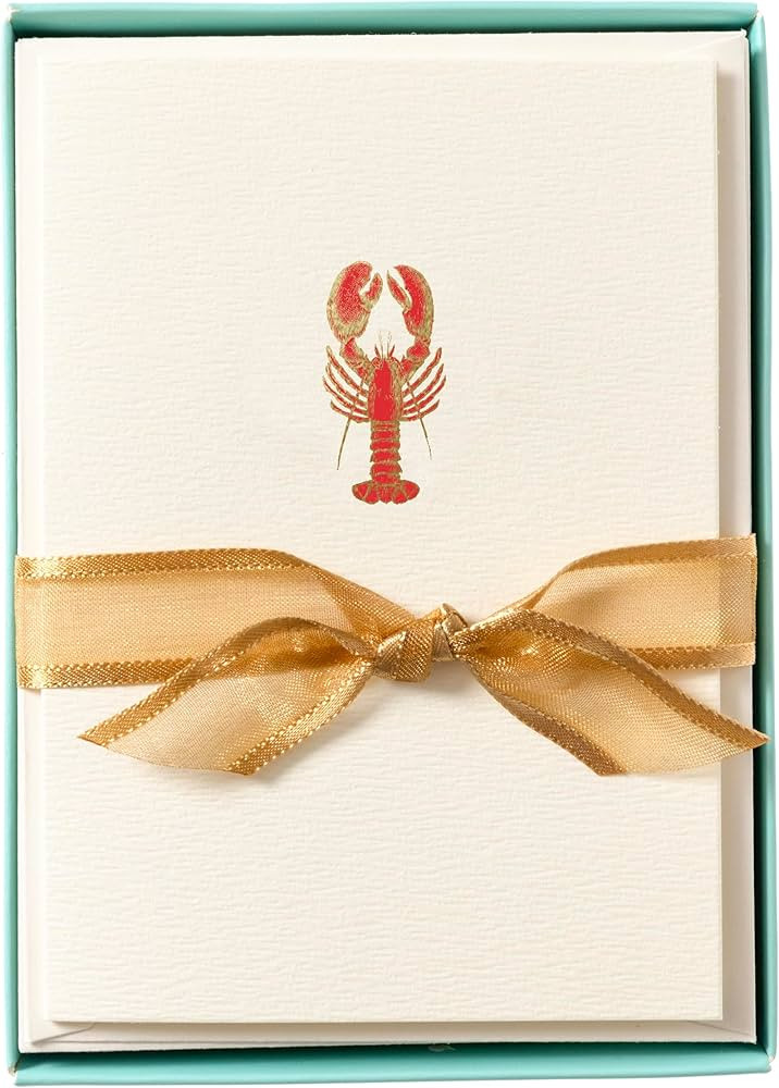 Graphique Lobster Cards, Pack of 10 Cards with Envelopes, All Occasion Greetings, Blank Inside, G... | Amazon (US)