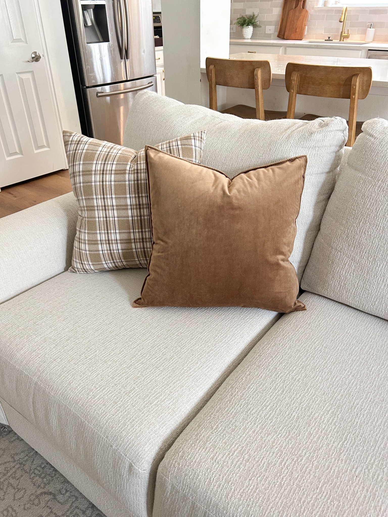 Amazon neutral velvet and plaid pillow covers 

#LTKFindsUnder50 #LTKSeasonal #LTKHome