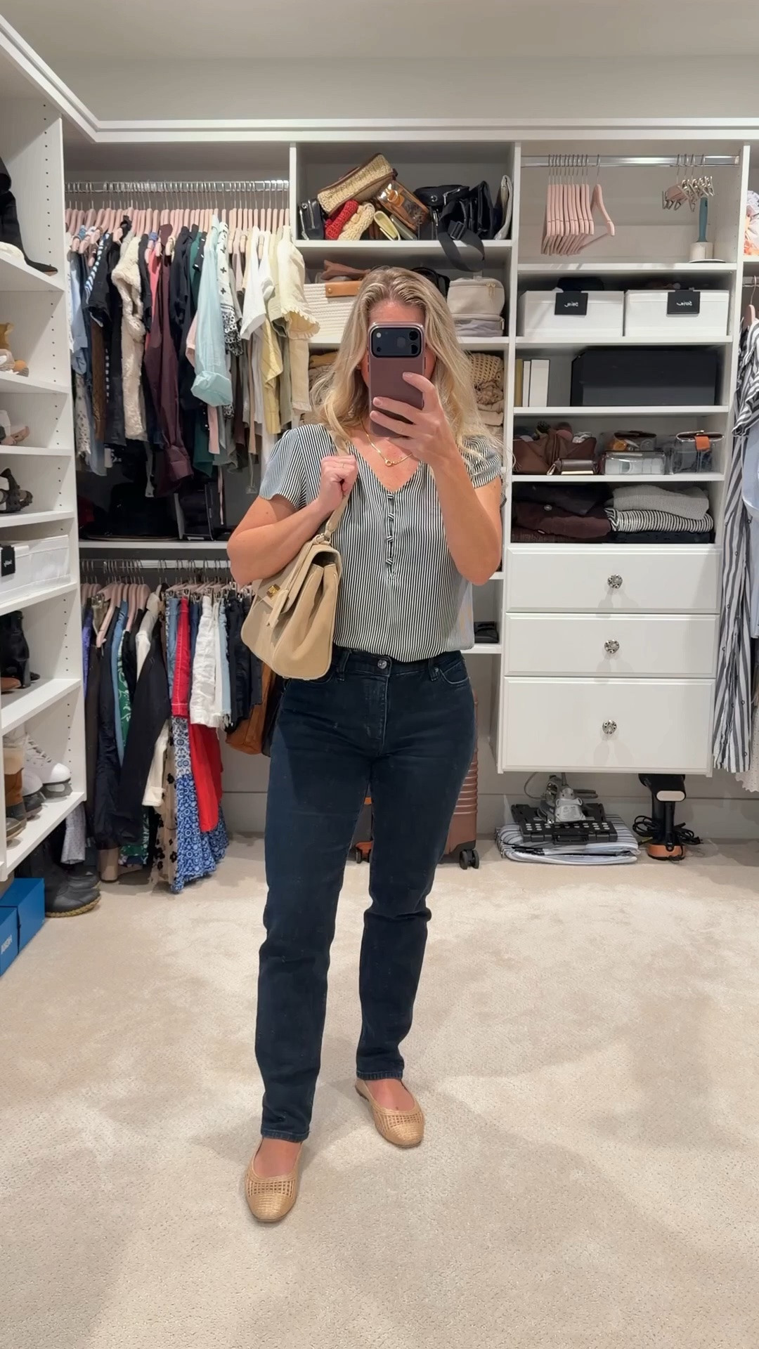 Getting dressed for work doesn’t have to be complicated.

A signature wardrobe is built on timeless pieces that work together effortlessly. A classic striped blouse, dark denim, woven flats, and a structured suede bag create a look that feels polished without trying too hard.

When every piece in your closet complements the next, getting dressed becomes less about deciding what to wear and more about showing up confidently for the day ahead.

Everything is linked in my LTK. 🤍

#LTKootd #LTKPetite #LTKWorkwear