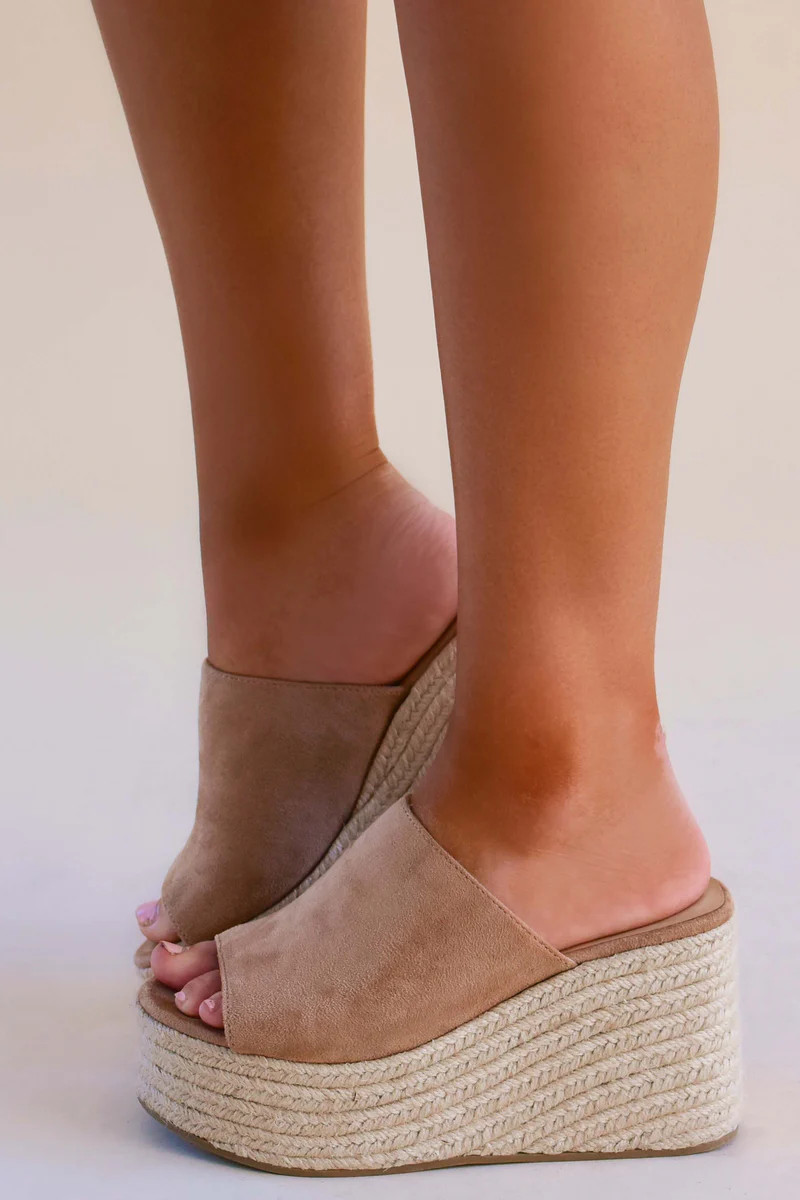 My Way Wedges: Tan | Shophopes