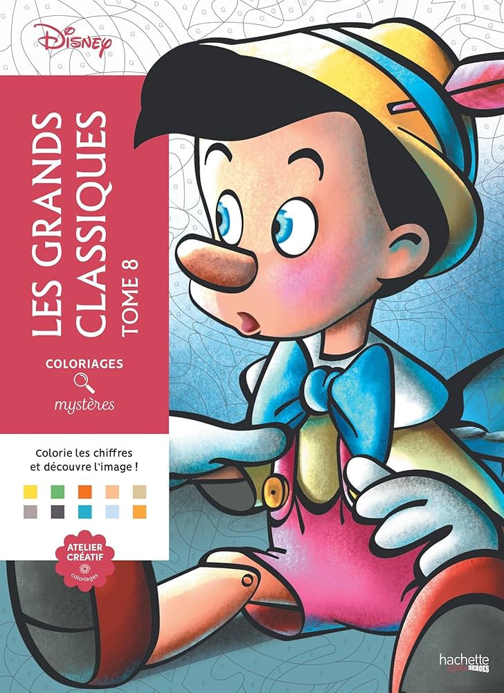 Coloriages mystères Disney - Les Grands classiques Tome 8: Colorie les chiffres et découvre l'i... | Amazon (US)