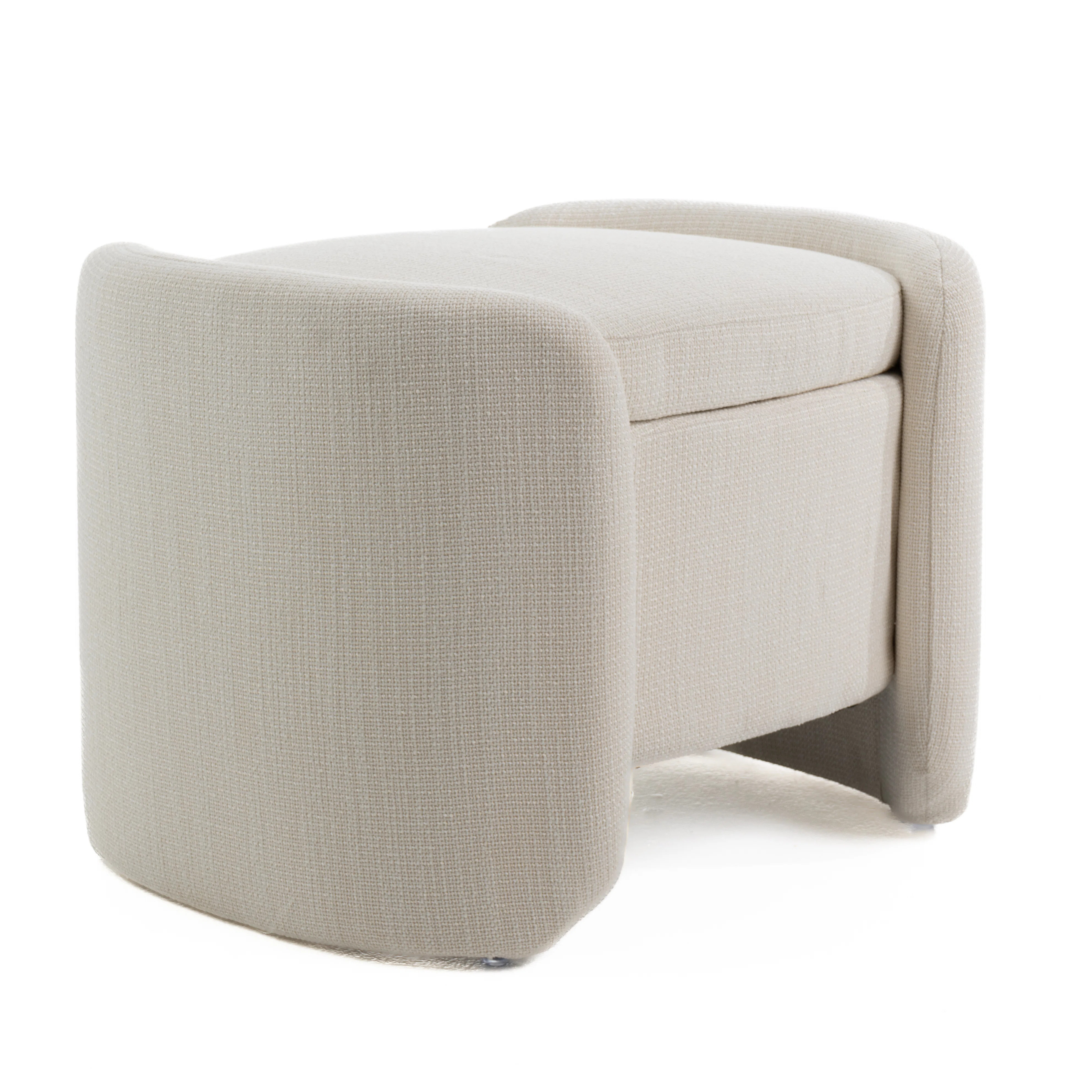 Erin - Modern Cream Fabric Storage Ottoman | Wayfair North America