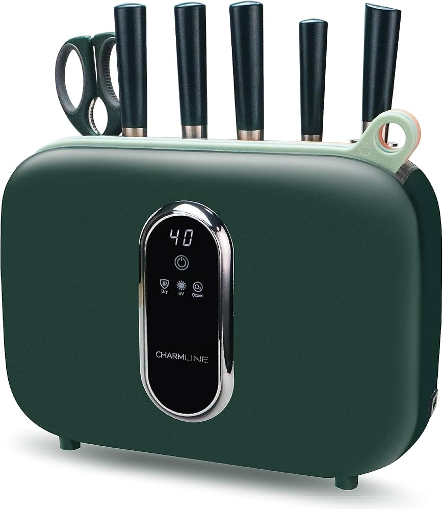 Charmline Smart Cutting Board and Knife Set with Holder, 3 Color Coded Chopping Boards, 4 Knives,... | Amazon (US)