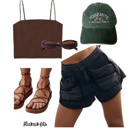 Summer outfit, green hat, brown scrappy sandals. Summer outfit. Mom outfit.

#LTKGiftGuide #LTKxNSale #LTKSaleAlert