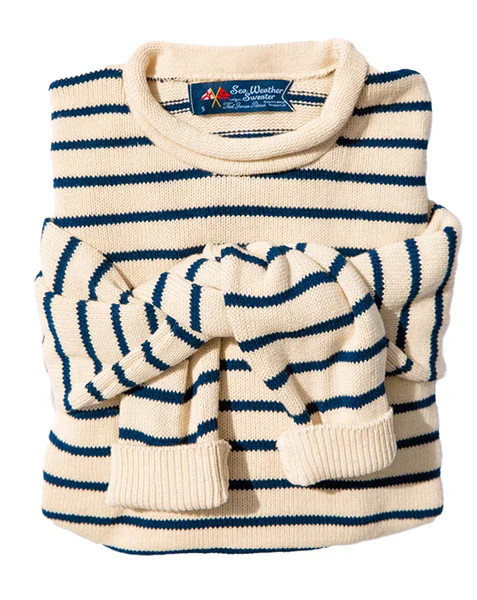 Marina Striped Rollneck Sweater | Kiel James Patrick