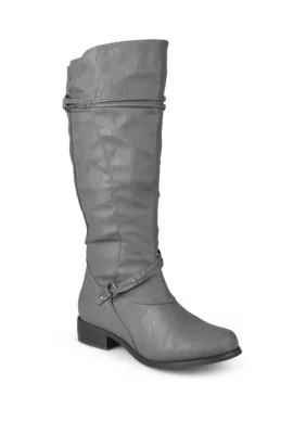 Journee Collection Women's Harley Boot - Wide Calf, Gray, 7M | Belk
