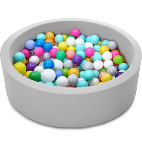 Moncoland Round Foam Kids Ball Pit for Babies, Toddler Ball Pit with Soft Sponge Kids Play Tent Ball Pool, Children Gift Idea for Baby Infant Indoor Outdoor Game 26.7" x 7.8" (No Balls) | Amazon (US)