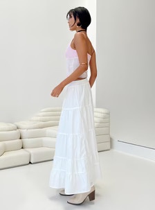 Garden Party Maxi Skirt White | Princess Polly US