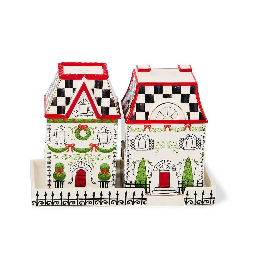 Holly Village Salt & Pepper Set | MacKenzie-Childs