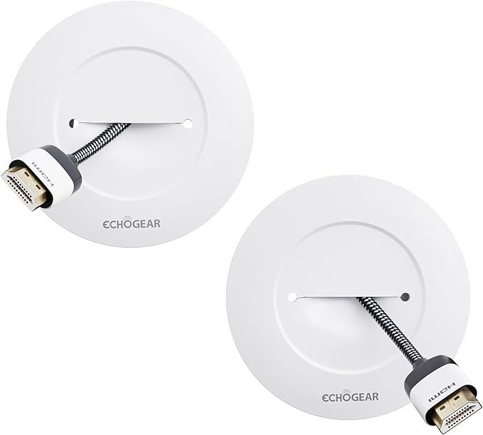 ECHOGEAR TV Cord Hider for Wall Mounted TV - White Cable Management Kit Hides TV Wires Behind The... | Amazon (US)