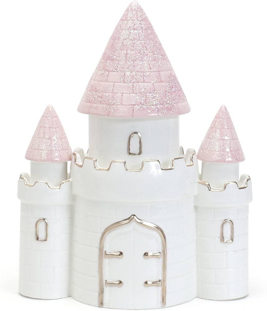 Child to Cherish Ceramic Dream Big Princess Castle Piggy Bank for Girls, Pink | Amazon (US)