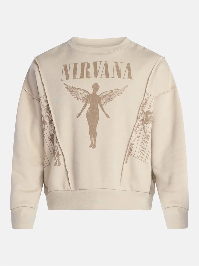 Nirvana Men's In Utero Crewneck Sweatshirt with Long Sleeves, Sizes XS-3XL | Walmart (US)