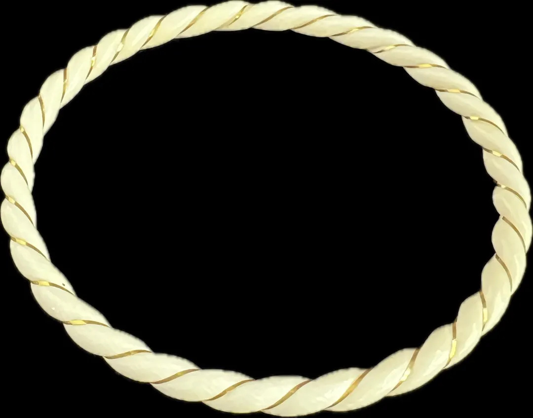 14k Bracelet Gold Carved Bone Twist Thin Bangle - Etsy | Etsy (US)