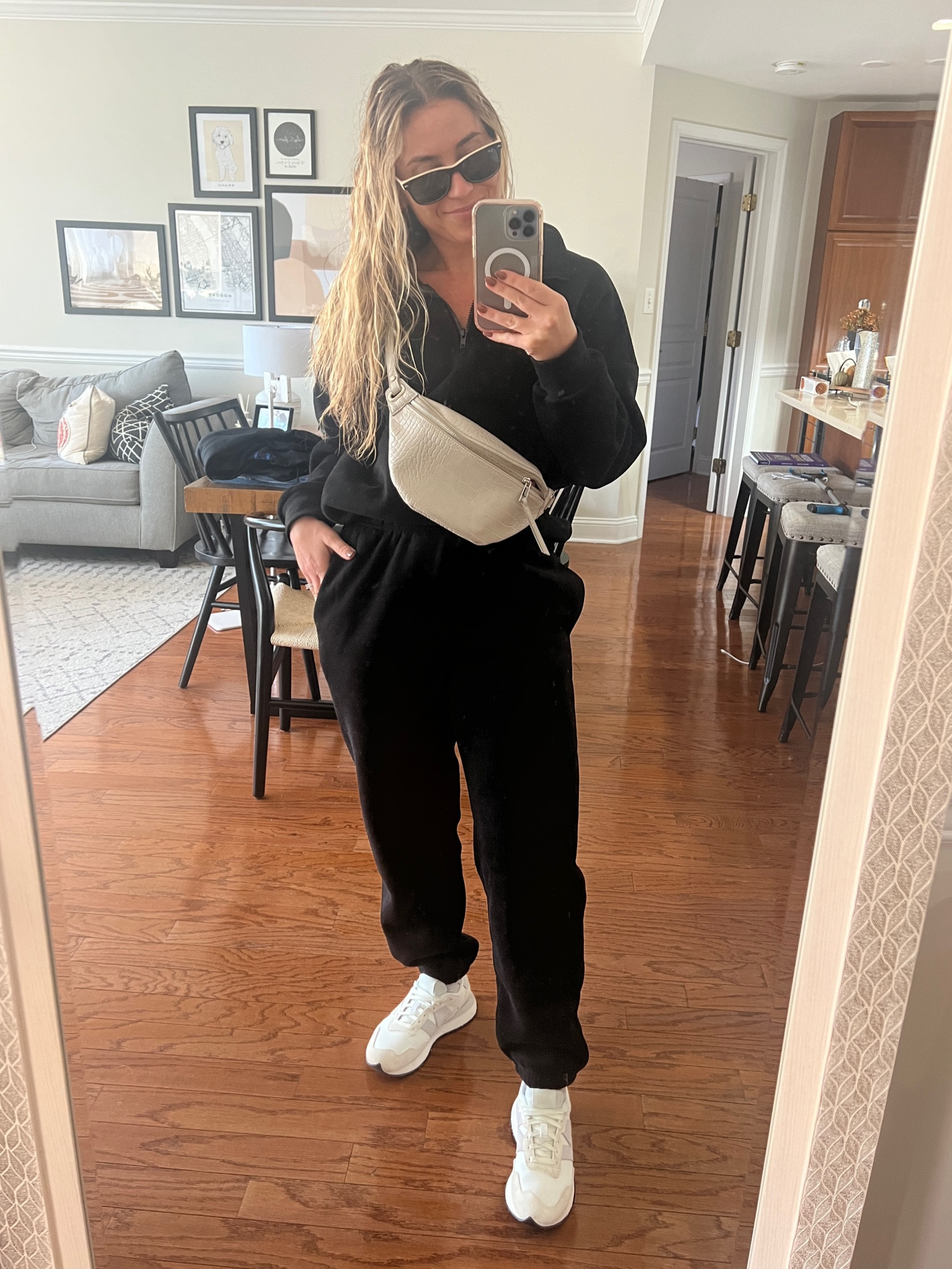 Another day another half zip sweatsuit. Perfect for fall running errands while still looking put together. Fits TTS. Wearing a size small 

#LTKSeasonal #LTKfindsunder50 #LTKxPrime