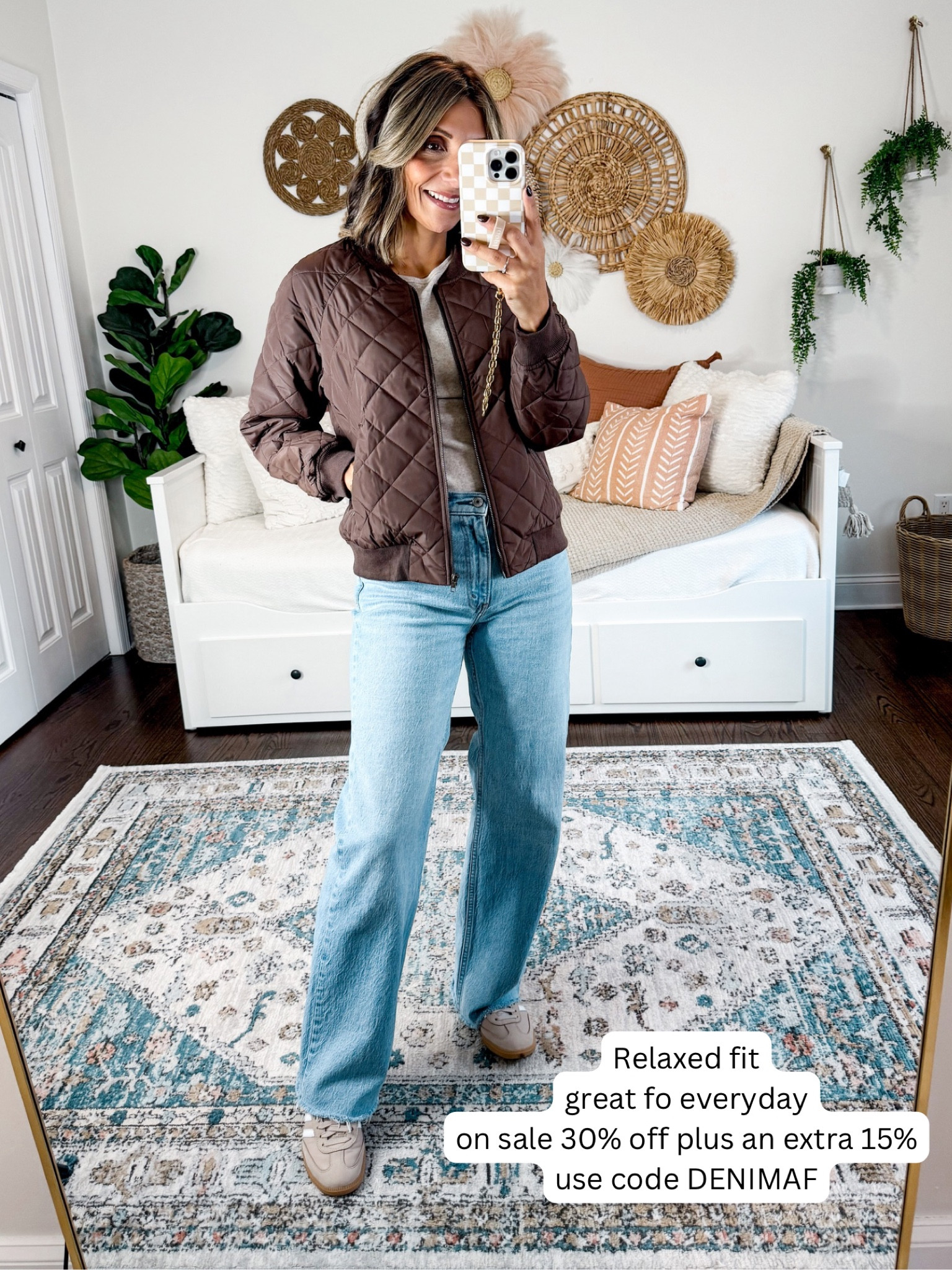 Abercrombie relaxed denim 
Wearing my true size 2 -26

#LTKOver40 #LTKSaleAlert #LTKFindsUnder100