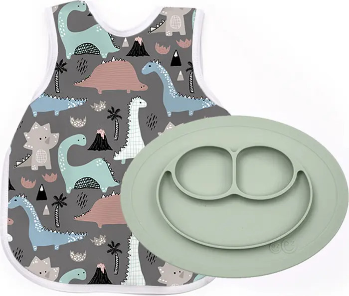 x BapronBaby Delilah Dinosaur Apron & Feeding Mat Set | Nordstrom