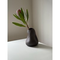 Black Textured Ceramic Vase | Handmade Unique Art | Etsy (US)