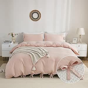 annadaif Pink Duvet Cover Full (79x90 Inch), 3 Pieces (2 Pillowcases, 1 Duvet Cover) Ultra Soft B... | Amazon (US)
