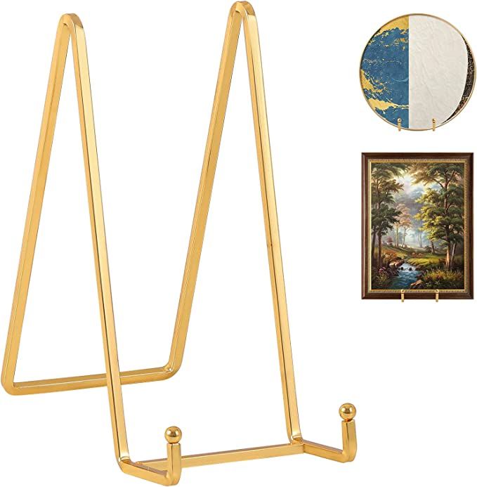 Plate Holder Easel Display Stand - 8 inch Metal Plate Stands for Display - Tabletop Picture Stand... | Amazon (US)