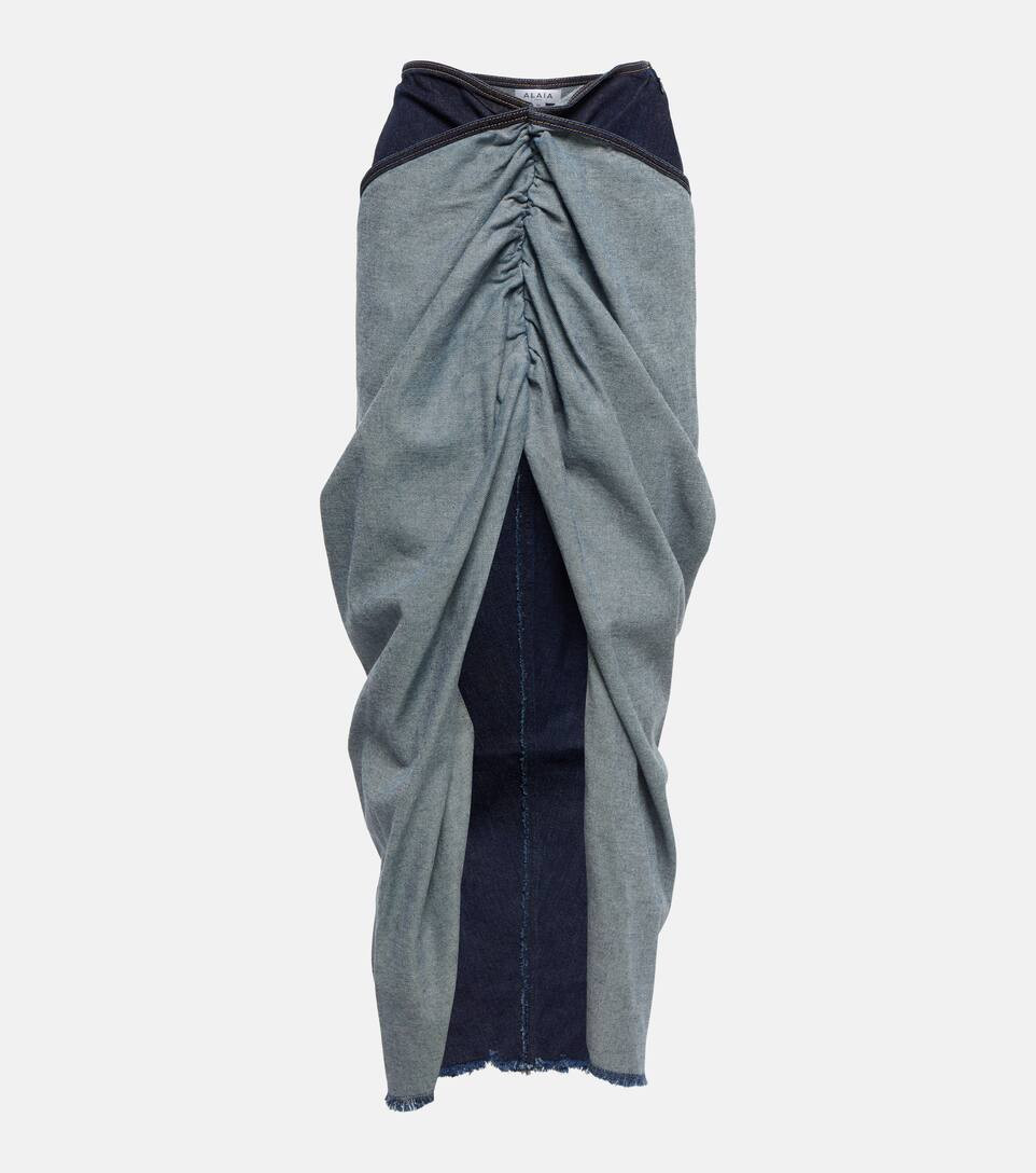 Draped denim maxi skirt | Mytheresa (INTL)