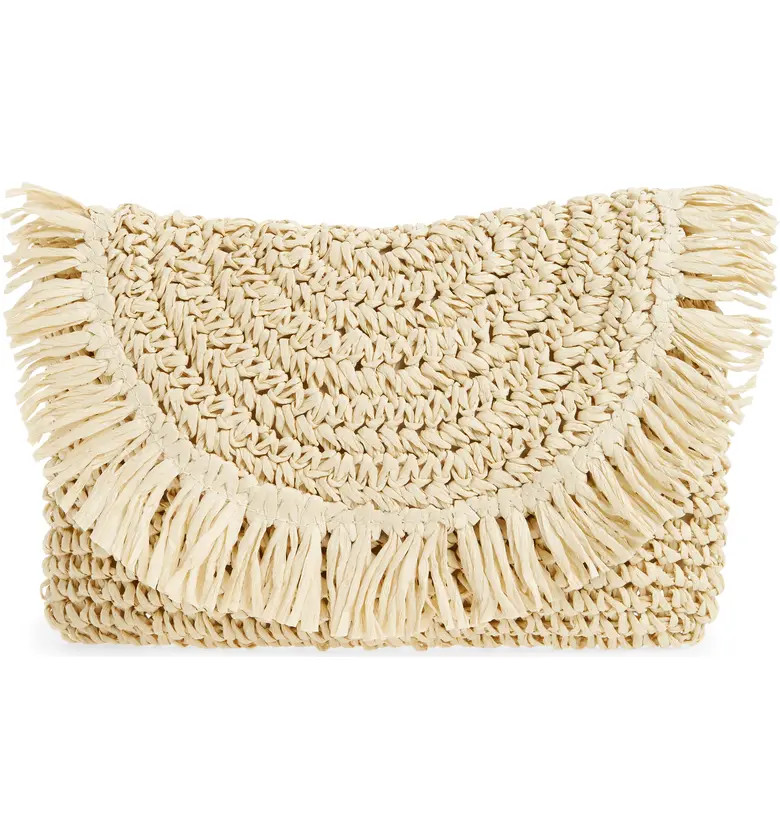 Clara Soft Straw Clutch | Nordstrom