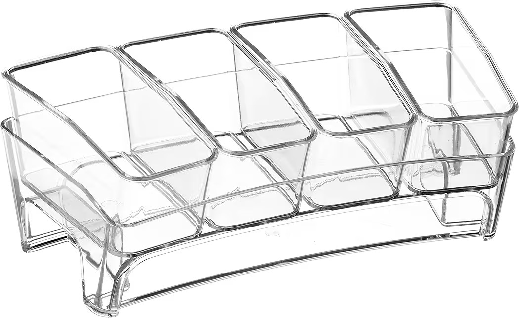 Prodyne Acrylic SB-6 Condiment Bar On Ice, Clear | Amazon (US)