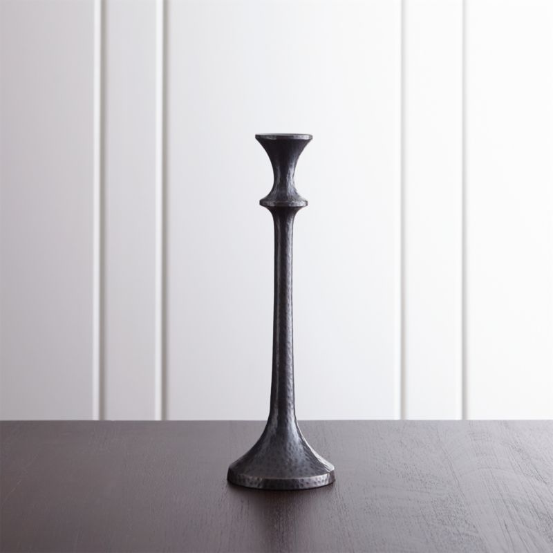 Emmett Bronze Taper Candle Holder 11.75" + Reviews | Crate and Barrel | Crate & Barrel