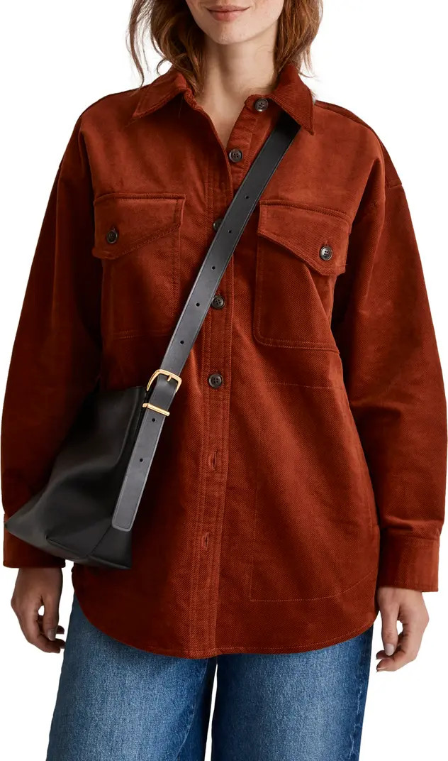 Stretch Twill Oversize Shirt Jacket | Nordstrom Rack