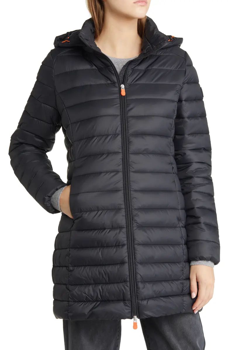 Save The Duck Carol Water Repellent Long Puffer Coat with Removable Hood | Nordstromrack | Nordstrom Rack