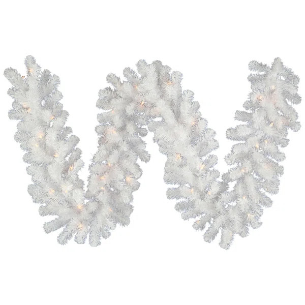 9' Crystal Pre-Lit Garland with 50 Lights | Wayfair North America