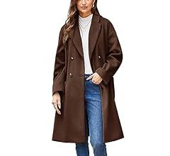 GRACE KARIN Winter Coats For Women Double Breasted Pea Coats Mid Long Wool Coats Oversized Trench... | Amazon (US)