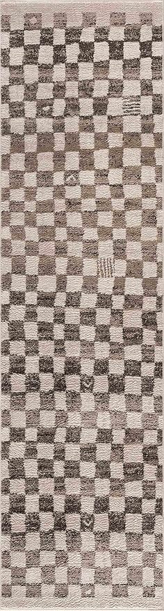 BoutiqueRugs Benjy Contemporary Runner Rug - Cream, Charcoal - 2'7" x 7'3" Runner | Amazon (US)