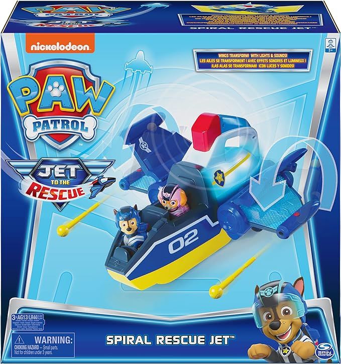 Amazon.com: Paw Patrol Jet to The Rescue Deluxe Transforming Spiral Rescue Jet with Lights and So... | Amazon (US)