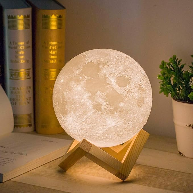 Mydethun Moon Lamp, 5.9 inch - 3D Printed Lunar Lamp - Moon Light - Night Lights for Kids Room, W... | Amazon (US)
