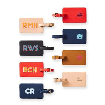 Fillmore Vegan Leather Luggage Tag, Foil Debossed | Mark and Graham | Mark and Graham