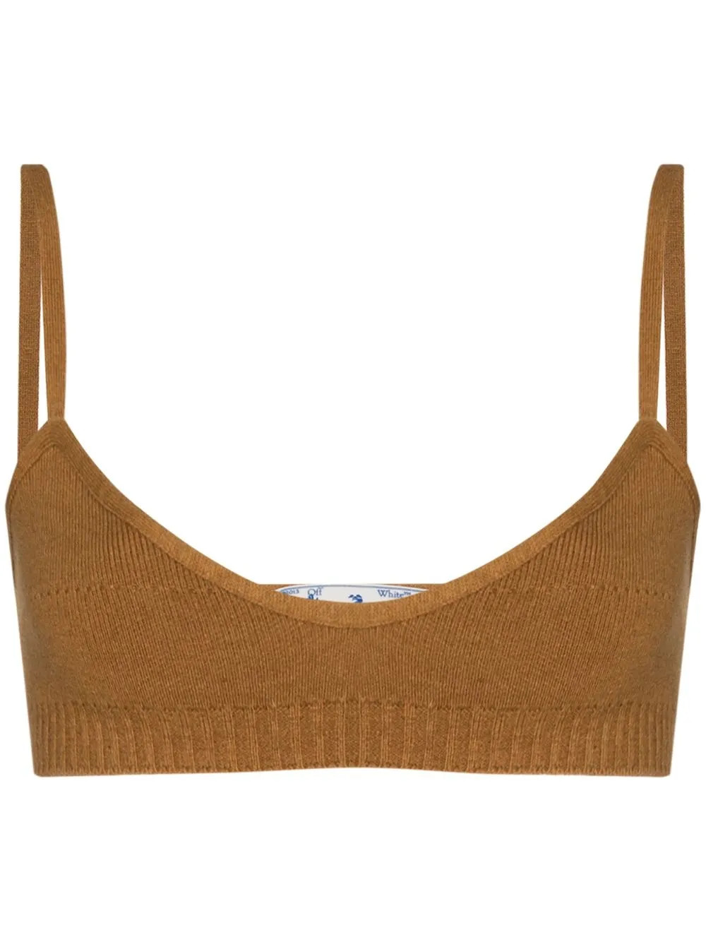 Off-White fine-knit Strappy Bralette - Farfetch | Farfetch Global