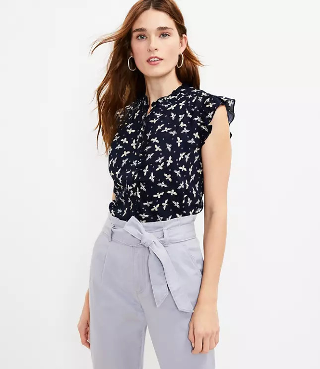 Bee Ruffle Top | LOFT