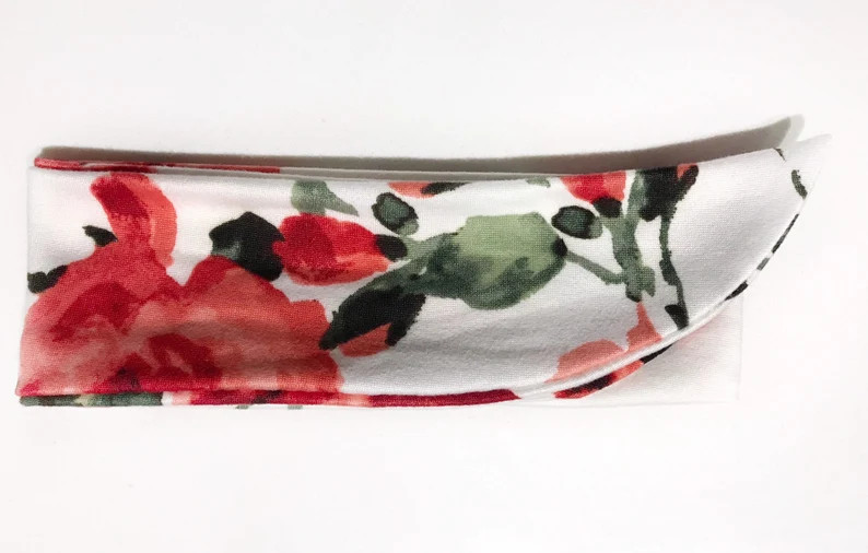 Personalized Red Valentine’s Day Rose Tie Headband | Etsy (US)