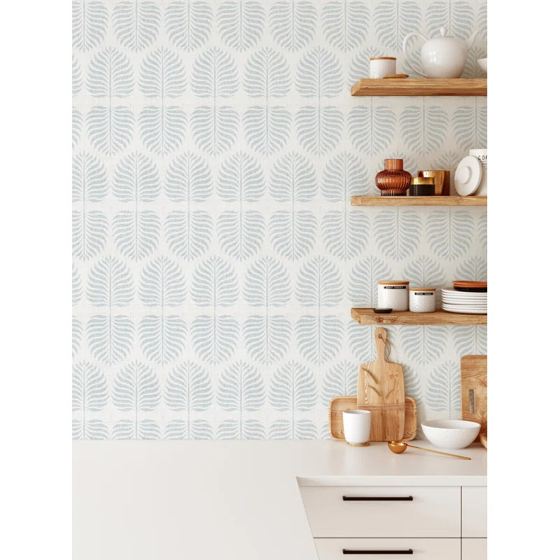 Blue 18' L x 24" W Peel and Stick Wallpaper Panel | Wayfair North America
