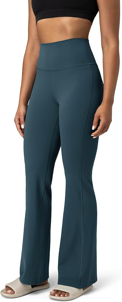 Colorfulkoala Women's Dreamlux Workout Flare Leggings High Waisted Wide Leg Bootcut Yoga Pants 29... | Amazon (US)