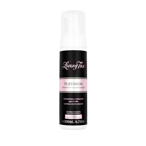 Loving Tan Platinum Self Tanning Mousse, Dark - Streak Free, Natural Looking, Professional Quality Sunless Tanner- 10+ Self Tan Applications per Bottle, Cruelty Free, Naturally Derived DHA- 6.7 Fl Oz | Amazon (US)