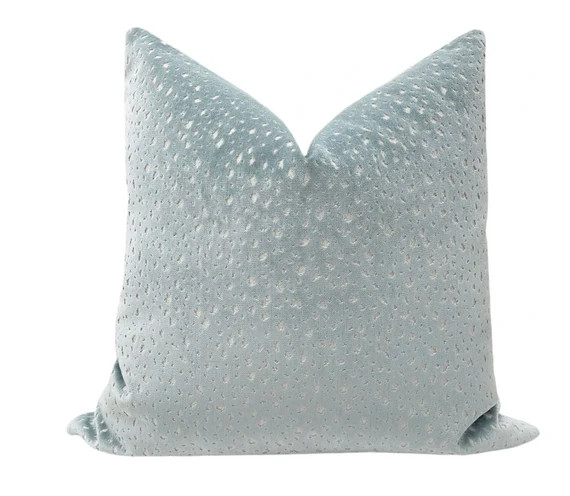 Antelope Cut Velvet // Cerulean Blue Pillow COVER ONLY  Cut | Etsy | Etsy (US)