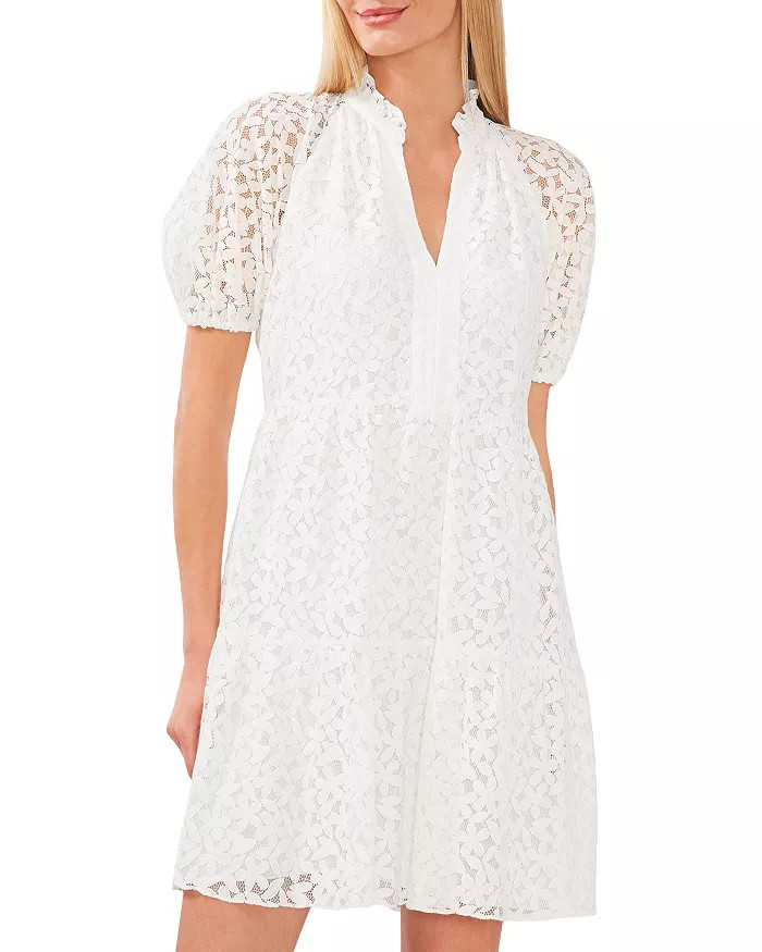 V Neck Baby Doll Lace Dress | Bloomingdale's (US)