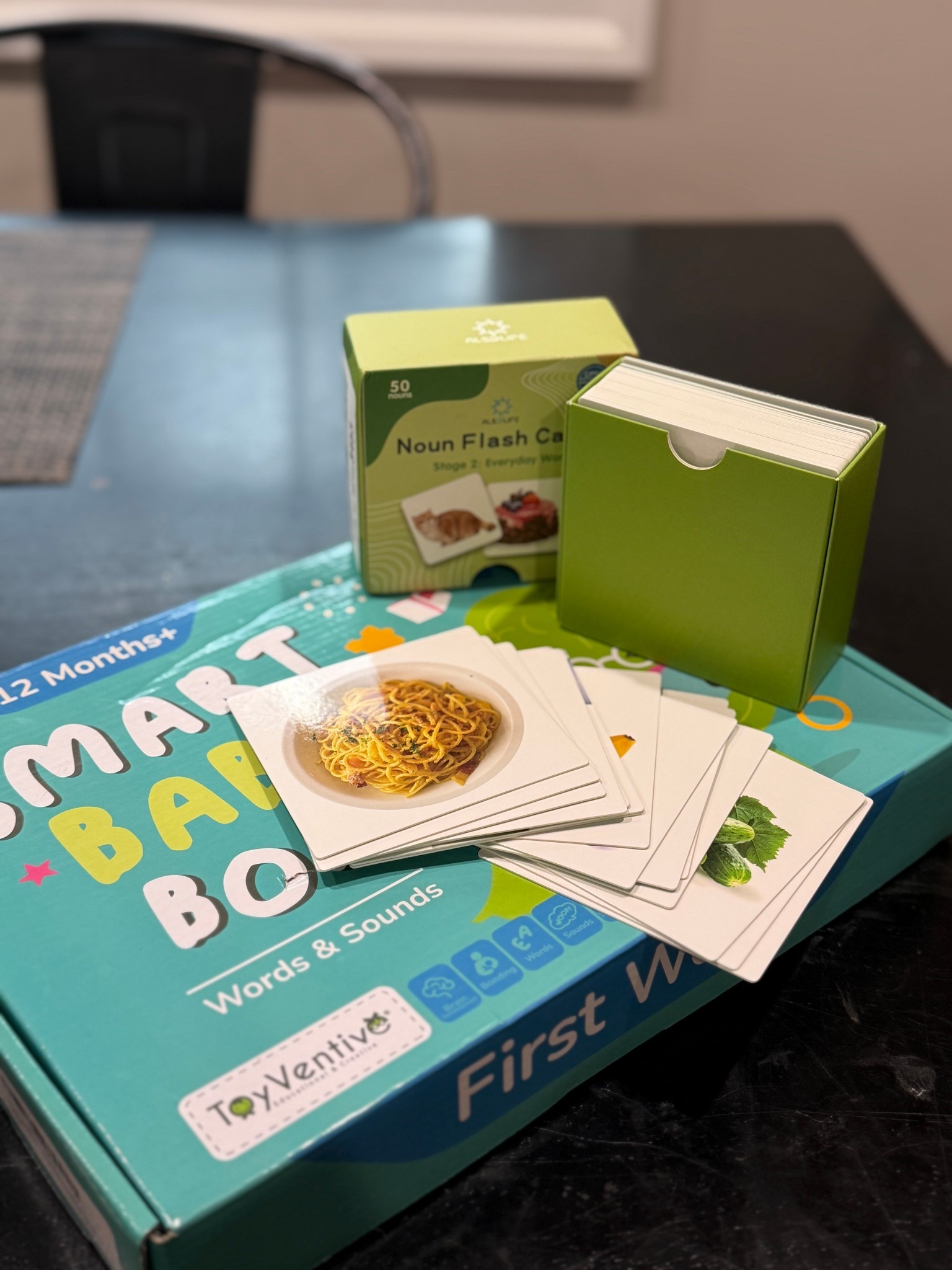 My son turns one in a few weeks, and we’ve started to use flashbards and images to help develop language skills! He loves looking at the colorful pictures, and although he hasn’t actually said a word yet, I can see that he’s really starting to understand! Baby development is truly amazing! We love both our smart baby box for first words, as well as these educational flashcards for essential nouns 💛 #babydevelopment #toddlertoys #toddlerdevelopment #babystuff #toddlerstuff #flashcards 

#LTKKids #LTKFamily #LTKBaby