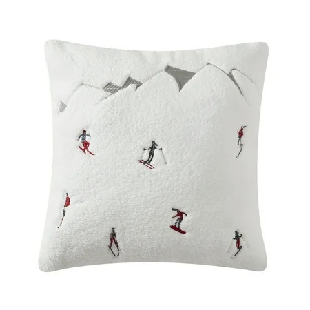 Holiday Time 18" x 18" Ivory Ski Sherpa Decorative Pillow | Walmart (US)