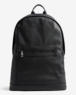 Black Faux Leather Backpack | Express