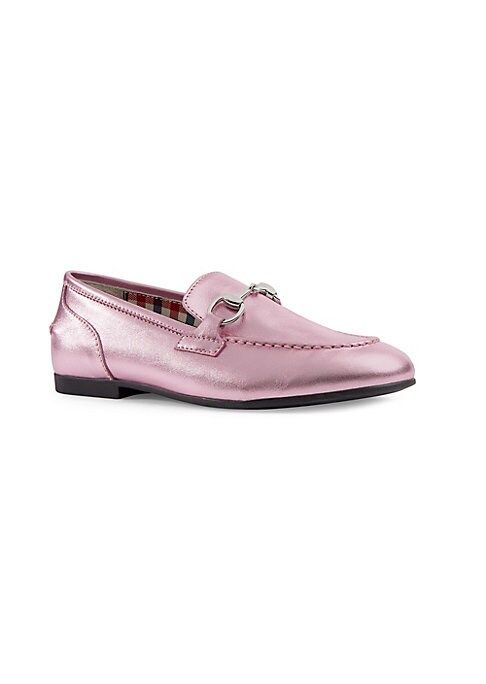 Kid's Princetown Metallic Leather Loafers | Saks Fifth Avenue