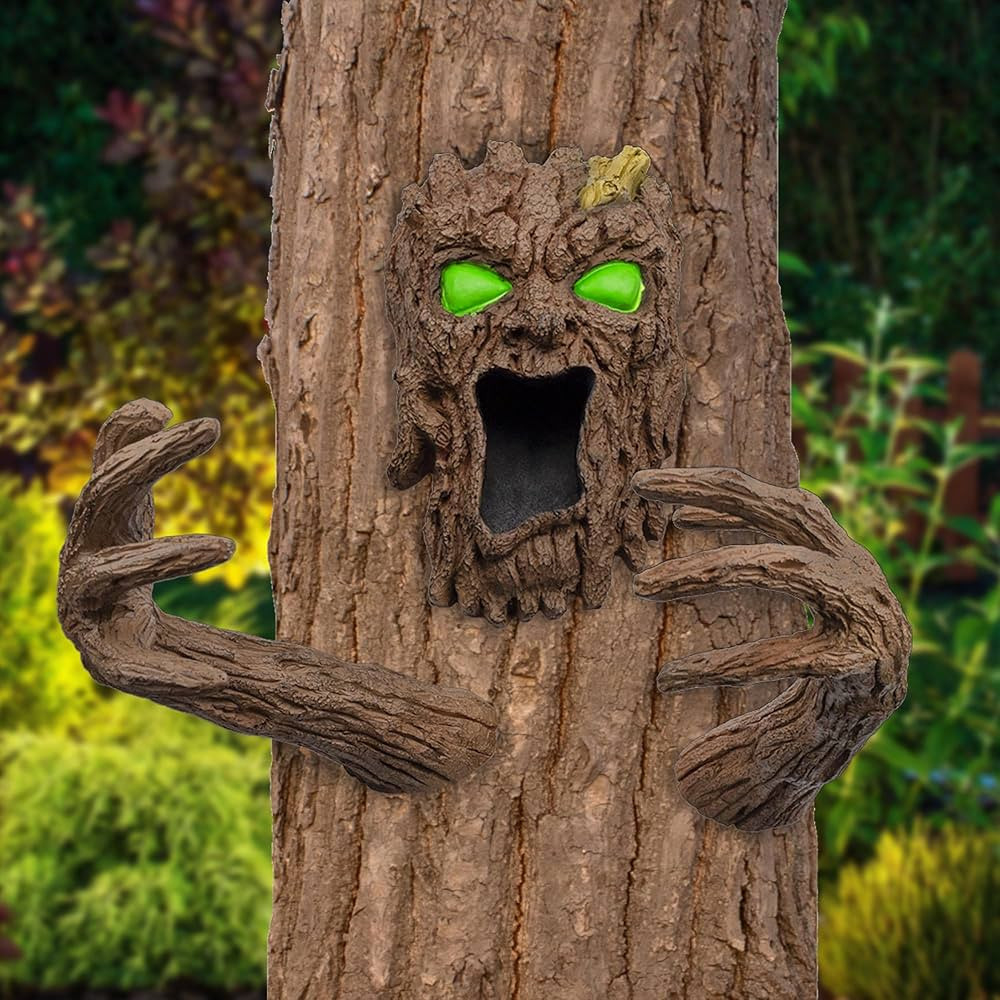 Tree Bark Monster Yard Decor, Bark Face Tree Person Decor for Garden and Halloween | Amazon (US)