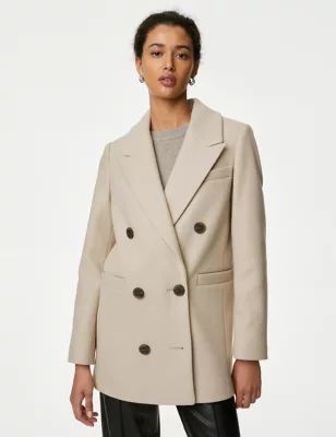 Double Breasted Short Coat | Marks & Spencer (UK)